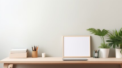 ideas desk with notebook