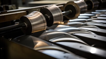 Naklejka premium process metal rolling