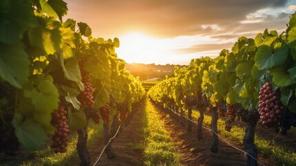 Naklejka premium sun tropical wine