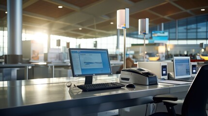 airport check in desk