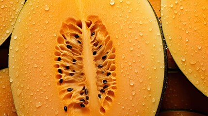flesh sweet melon cantaloupe