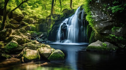Fototapeta premium vibrant blue ridge parkway spring