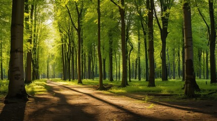 Obraz premium forest sunny trees