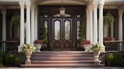 luxury front door home porch