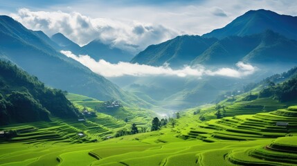 Obraz premium vibrant green scenery