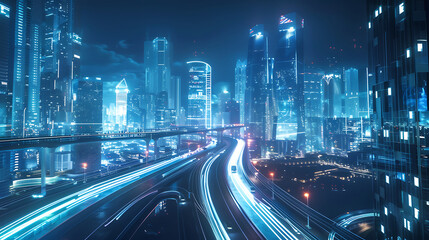Obraz premium future city
