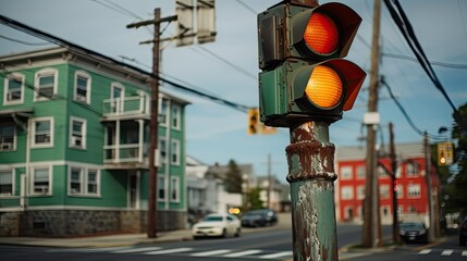 weathered traffic lights