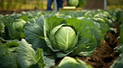 organic green cabbage