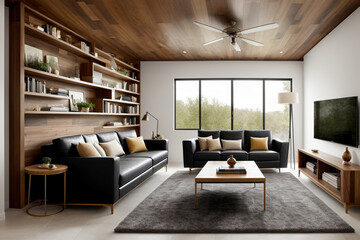 "Refined Walls and Wood: Creating Luxurious Interiors"