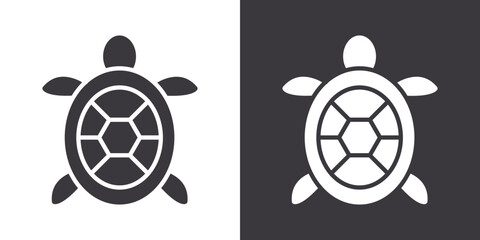 Obraz premium turtle icon Flat set in black and white color outline vector