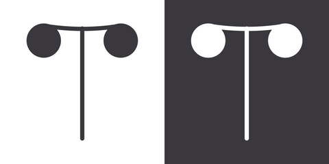 Wind up key icon Flat set in black and white color outline vector