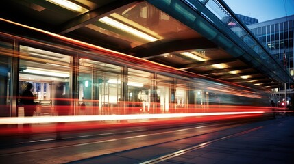 station light trails