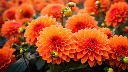 petals orange dahlia