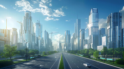 Fototapeta premium future city