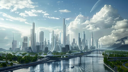 Obraz premium future city
