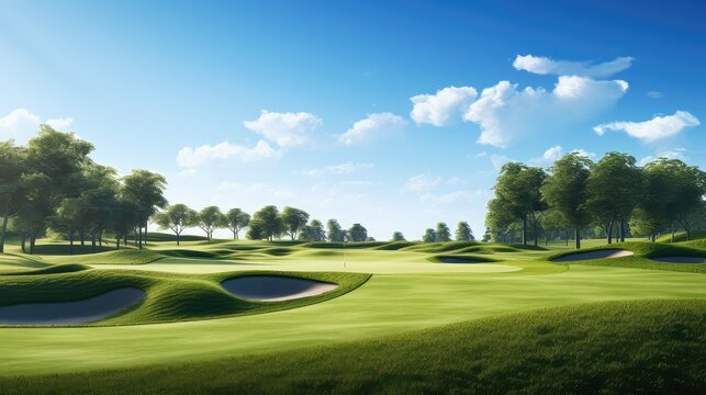 lush golf course green