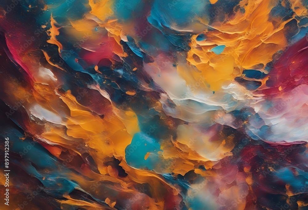 Poster abstract background with waves