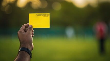 caution yellow card