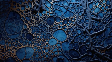 organism dark blue abstract cell