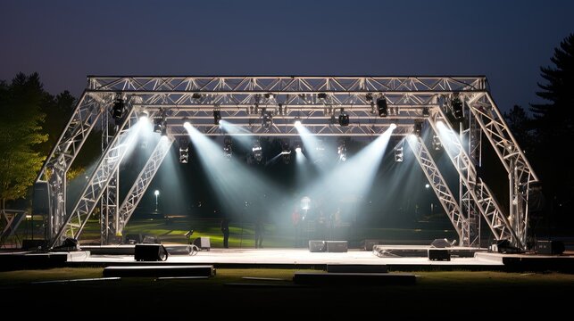 vibrant stage lighting truss