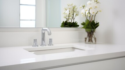 bathroom white countertops