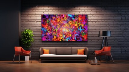 contrast dark brick background