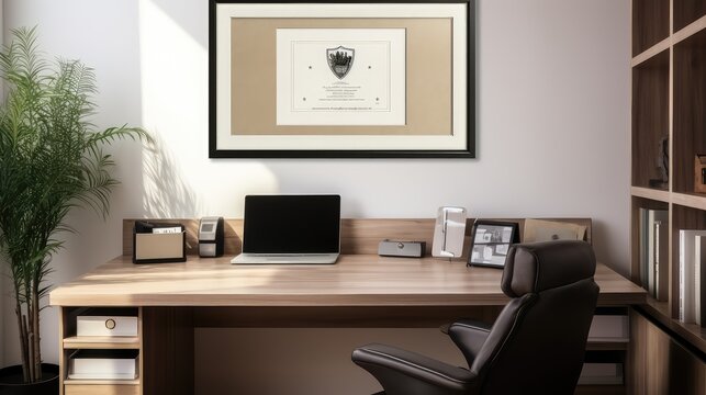 expertise certificate on wall