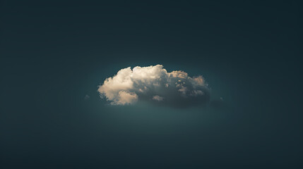 Naklejka premium Lonely white cloud