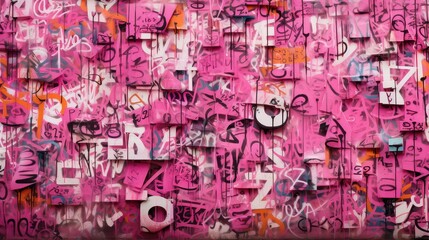 Fototapeta premium urban pink letters