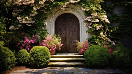 Fototapeta premium garden door frame