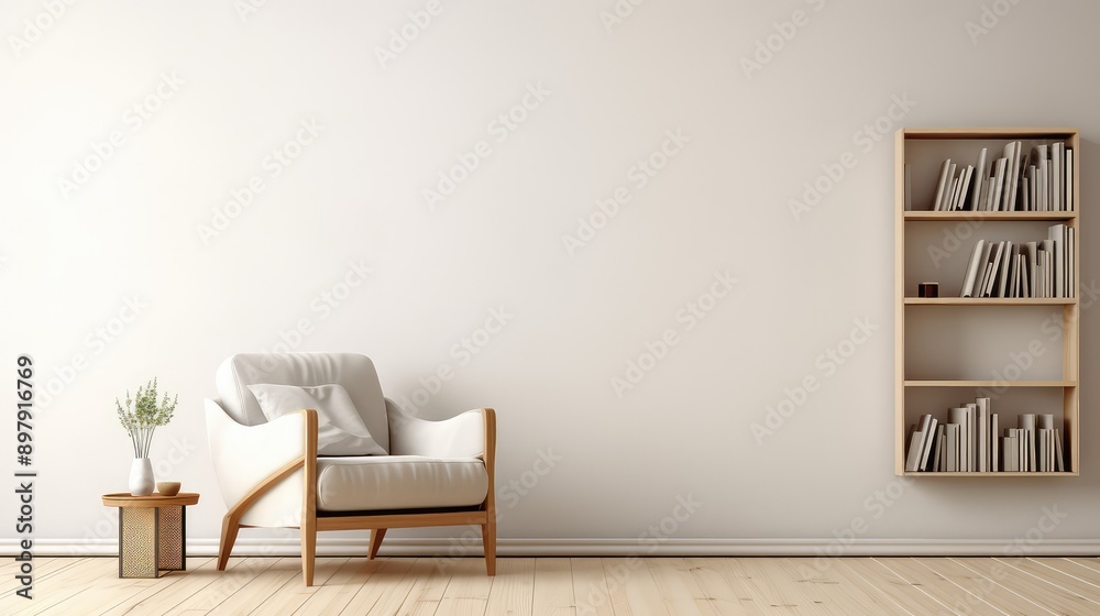 Wall mural serene minimalist book