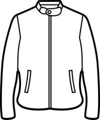 Leather jacket illustration outline vector