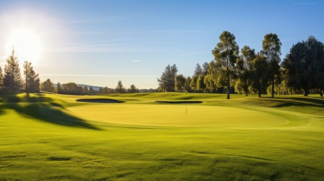 sky golf course green