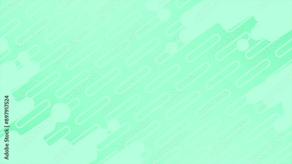 Wall mural turquoise color simple and elegant geometrical shapes diagonal moving loop able futuristic backgroun