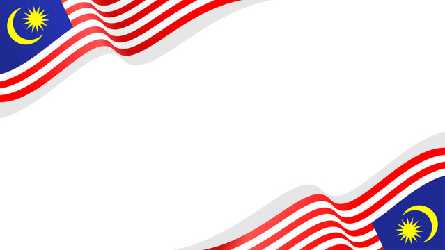 Happy Malaysia Independence Day Vector Illustration. Design for National Day Poster Banner. Flag of Malaysia