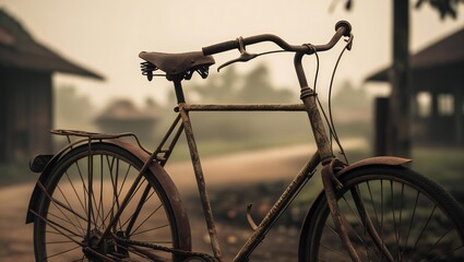 Obraz premium Vintage classic retro Asian bicycle 