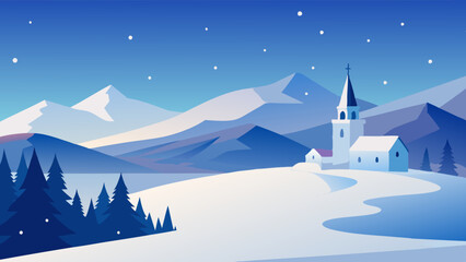 Festive Winter Wonderland: Celebrate the Season with Flat Design Backgrounds