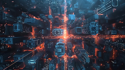 Obraz premium future city