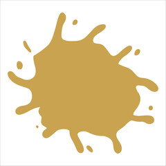 Paint gold pigment spray splash stain illustration spots