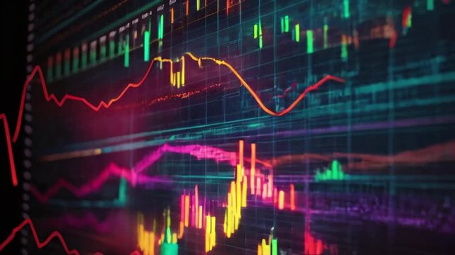 colorful Creative forex background chart
