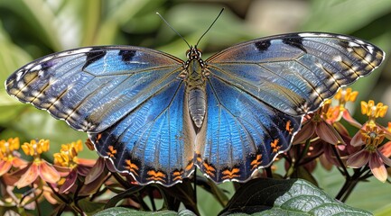 Naklejka premium butterfly on a flower