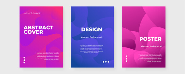 Gradient abstract poster template