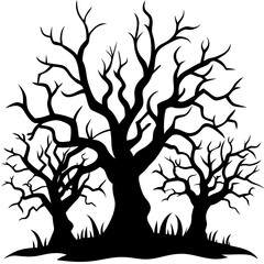 Scary Trees SVG Bundle, Halloween SVG, Spooky Trees Svg, Halloween Decor, DIY Halloween Decor, Halloween Trees Svg,