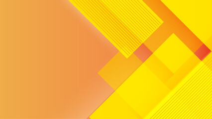 Gradient and fresh colors geometric shapes background Yellow and orange waves