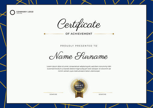 Modern certificate of appreciation award template