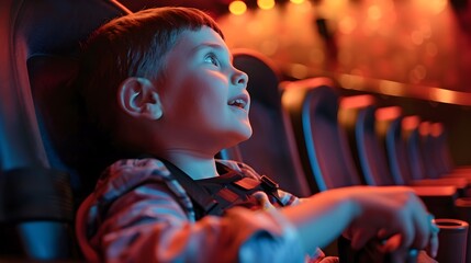 Special Needs Child Enjoying Sensory Friendly Movie Theater Experience