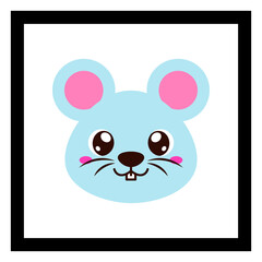 Animals cartoon. Mouse animals cartoon. Digital art illustration.