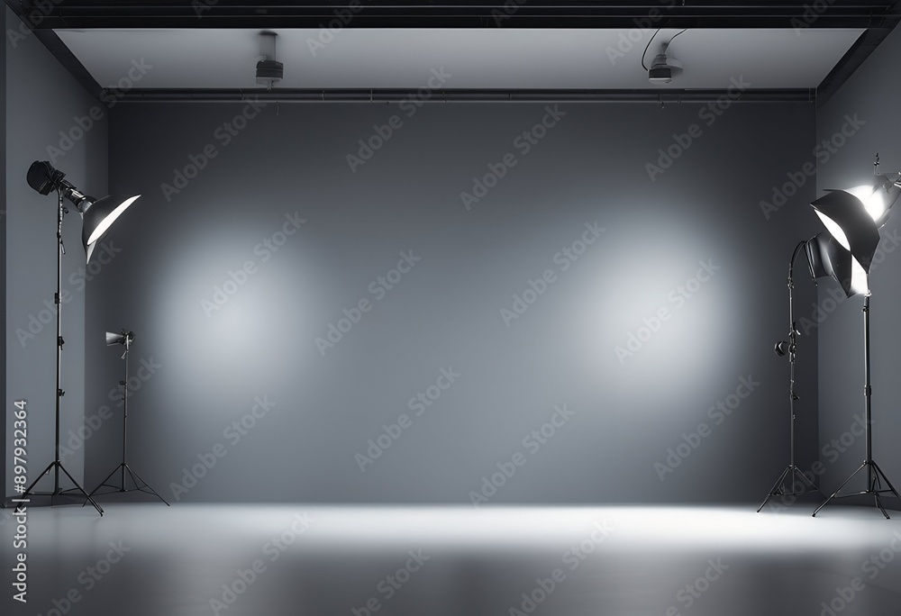 Wall mural and clean bg creative blank studio background r gradient bright product blur display black room empty grey used