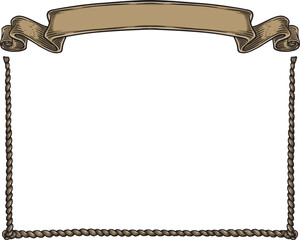 nautical-themed ropes and banners