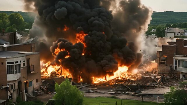 Natural Gas Explosion in Residential Area